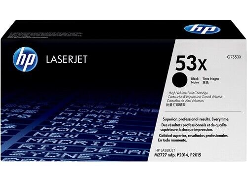 Toner HP Q7553X 53X Original Neuf Noir 7000 Pages HP LaserJet M2727 mfp P2014  HP   