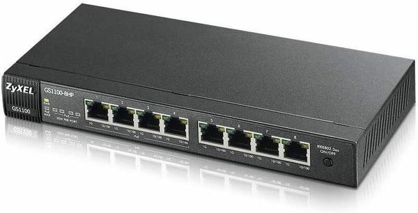 Zyxel GS1100-8HP Switch Gigabit 8 Ports non Administrable, avec 4 Ports PoE+  ZyXEL   