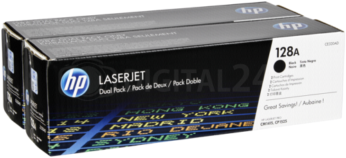 Toner Dual Pack HP 128A CE320AD Original Neuf Noir 4000 Pages HP CM1415 CP1525  HP   