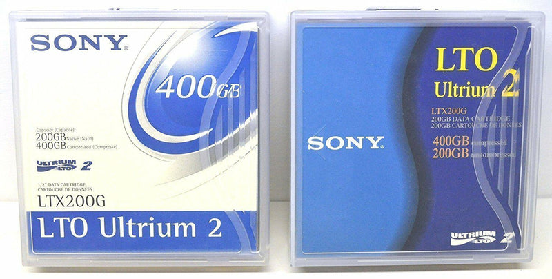 lot de 2 Sony LTX200G LTO2 Ultrium-2 Data Cartridge 200GB/400GB  Sony   