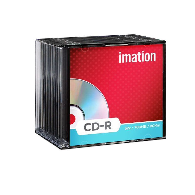 🔵 LOT DE 10 CD-R IMATION 52X RECORDABLE 700MB NEUF EN POCHETTE INDIVIDUELLE 💿 Imation