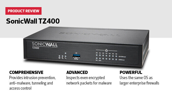 🔒 Pare-Feu SonicWall TZ400 d'Occasion Testé avec Alimentation 🔌 SonicWALL
